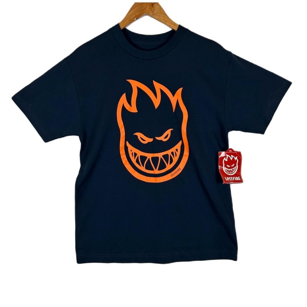 NWT Spitfire Wheels Men’s Navy Bighead Cotton Short Sleeve T-Shirt Medium